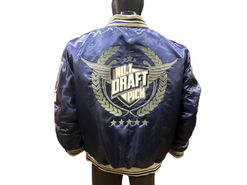 NAVY-BLUE YANKEE SATIN JACKET