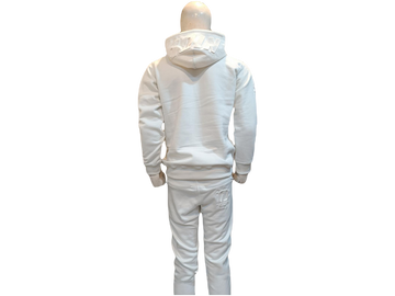 EMBOSS HOODY & JOGGER SET-OFF WHITE