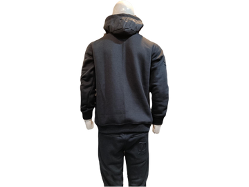 EMBOSS HOODY & JOGGER SET-BLACK