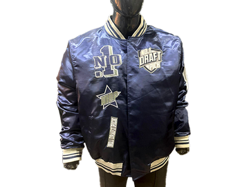 NAVY-BLUE YANKEE SATIN JACKET