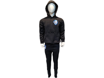 EMBOSS HOODY & JOGGER SET-BLACK