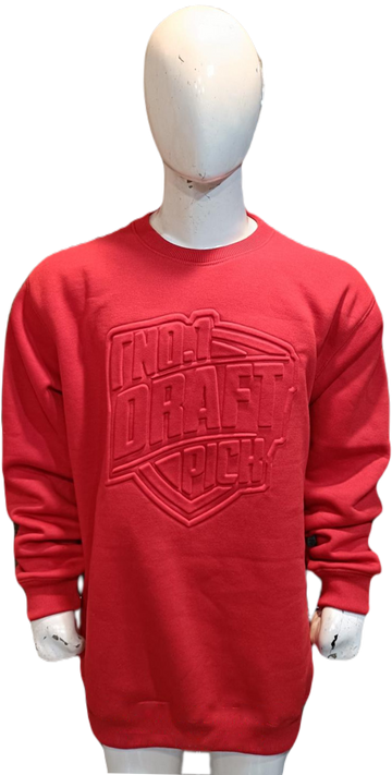 RED FLEECE CREW NECK