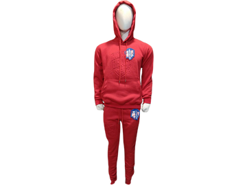 EMBOSS HOODY & JOGGER SET-RED