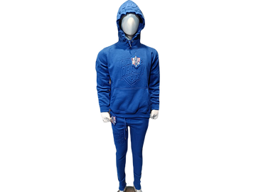 EMBOSS HOODY & JOGGER SET-ROYAL BLUE
