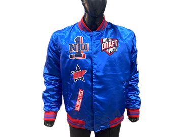 N1DPVSJ-7001 ROYAL-BLUE CHICAGO/CUBS SATIN JACKET