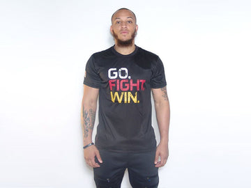 FIT GO FIGHT WIN BLACK TEE