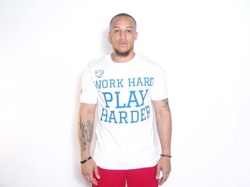 WHITE WORK HARD PLAY HARDER