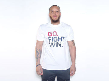 GO FIGHT WIN WHITE TEE