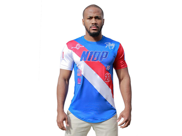Racing Tee USA Royal Blue/Red/white